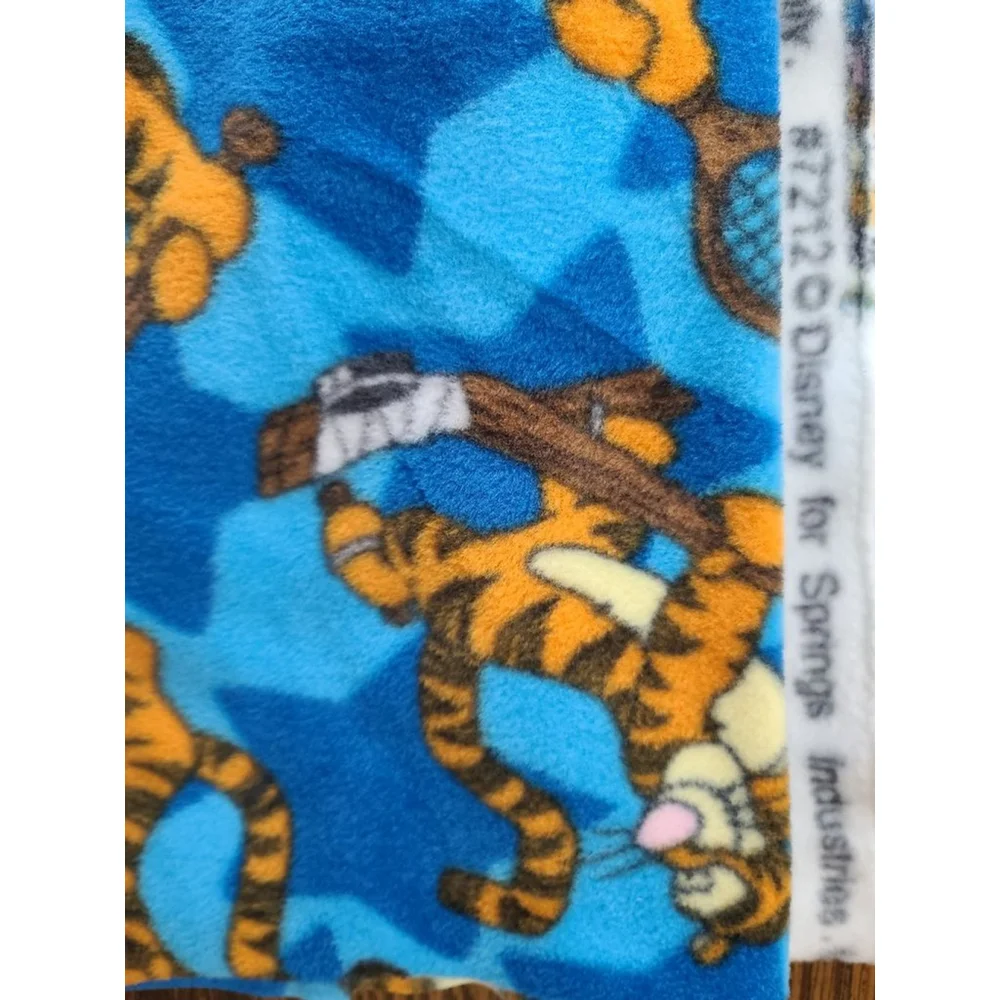 Vintage Disney Tigger Fleece Material 48x60 Sports Print